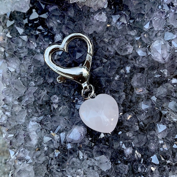 MyPetsCrystalShop on Etsy Other - 2/20$ Crystal 💎 Pet Charm 💗 Rose Quartz Pet Crystal Collar Charm Dog Bling